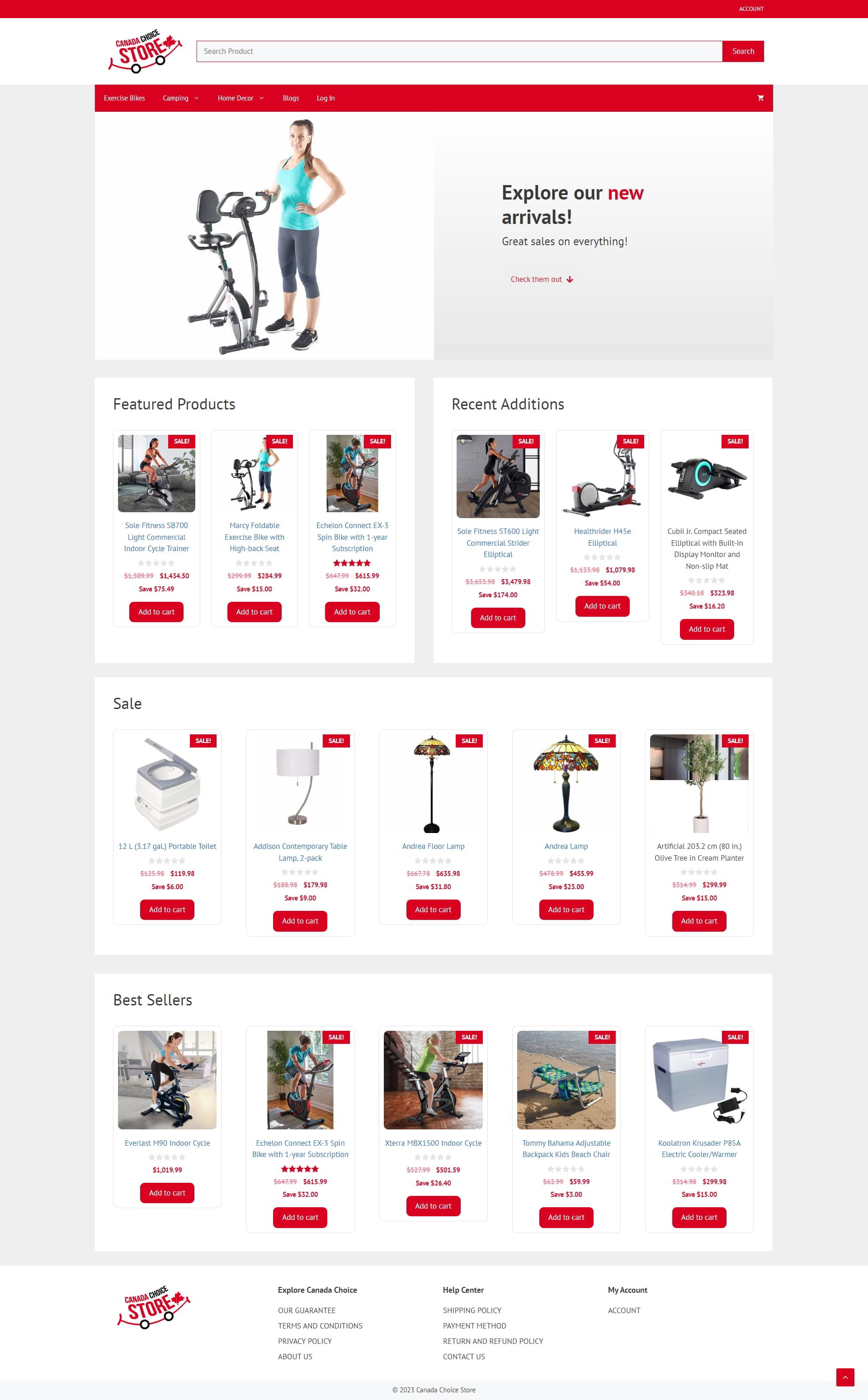 Canada Choise Store — project screenshot