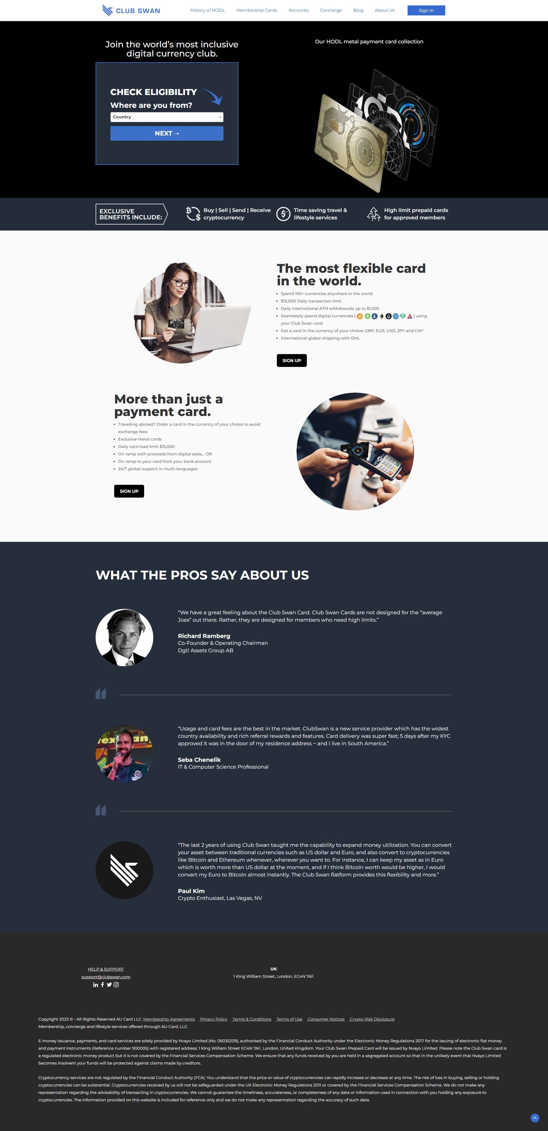 Marketing Clubswan — project screenshot
