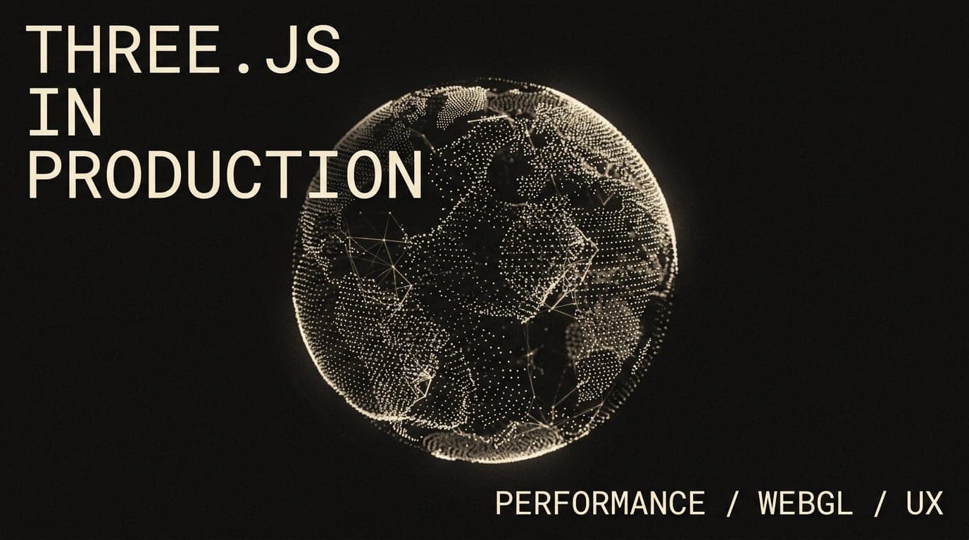 Three.js in Production: Adding 3D Without Sacrificing Performance