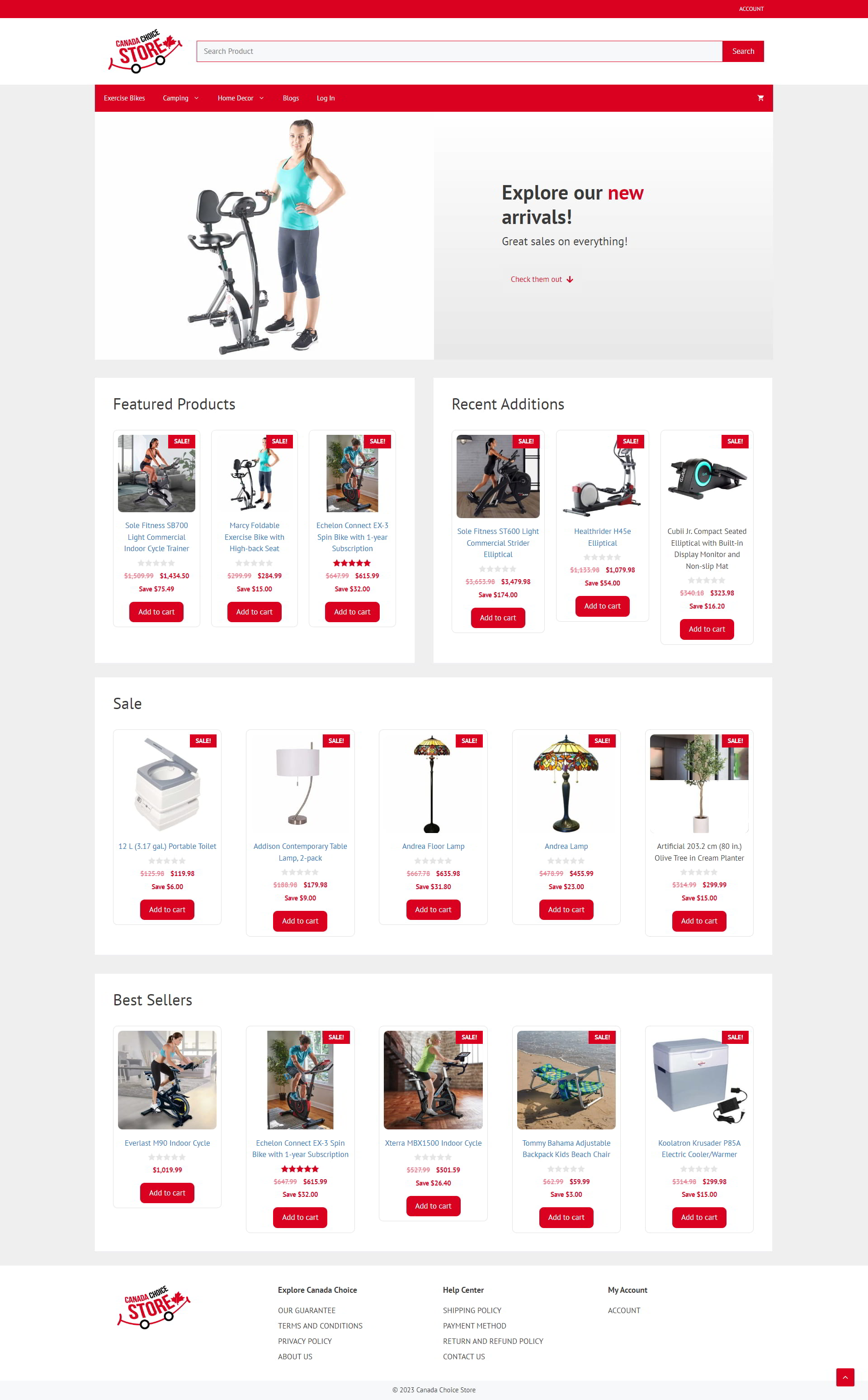 Canada Choise Store — project screenshot